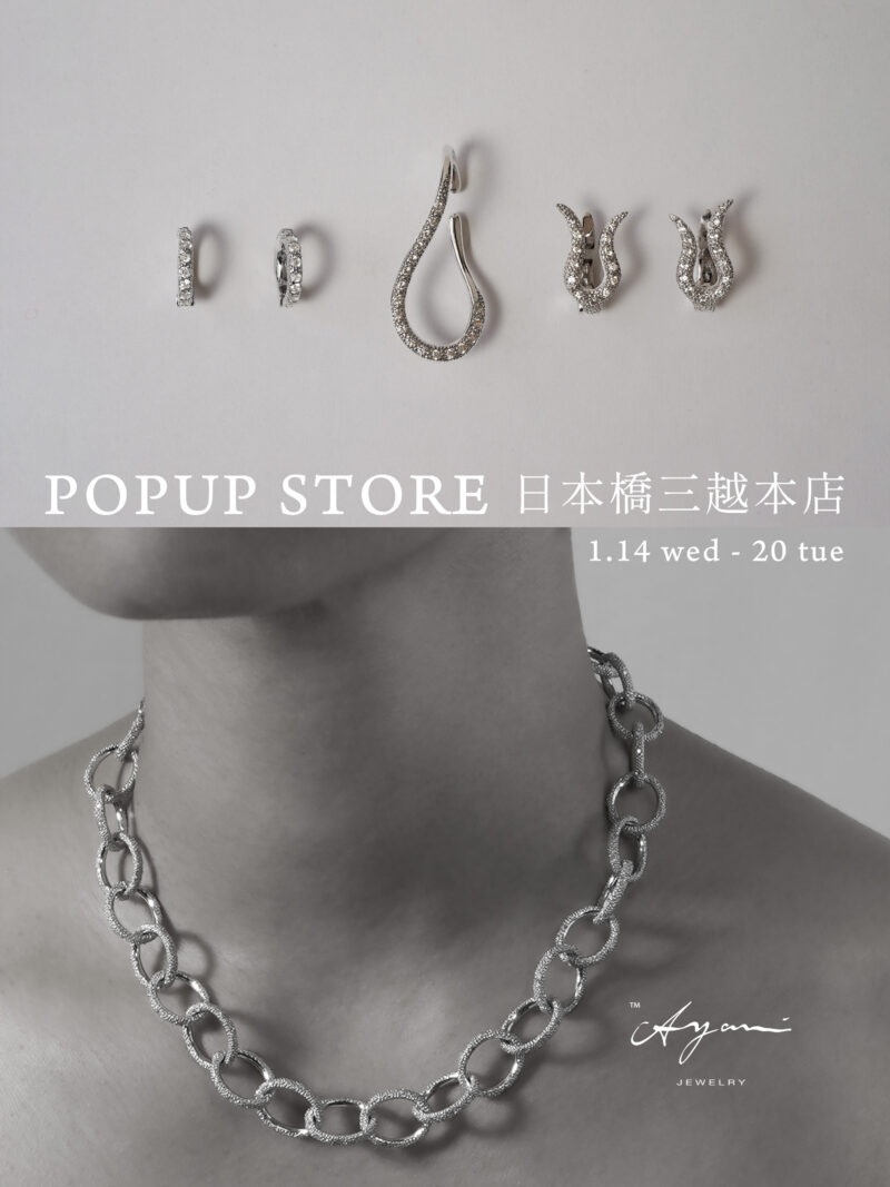 AYAMI Jewelry 日本橋三越本店POP UP TOPICS ONLINE STORE